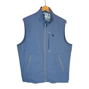 Tommy Bahama On Par Water Repellent Lightweight Blue Men's Vest Golf Travel NWT